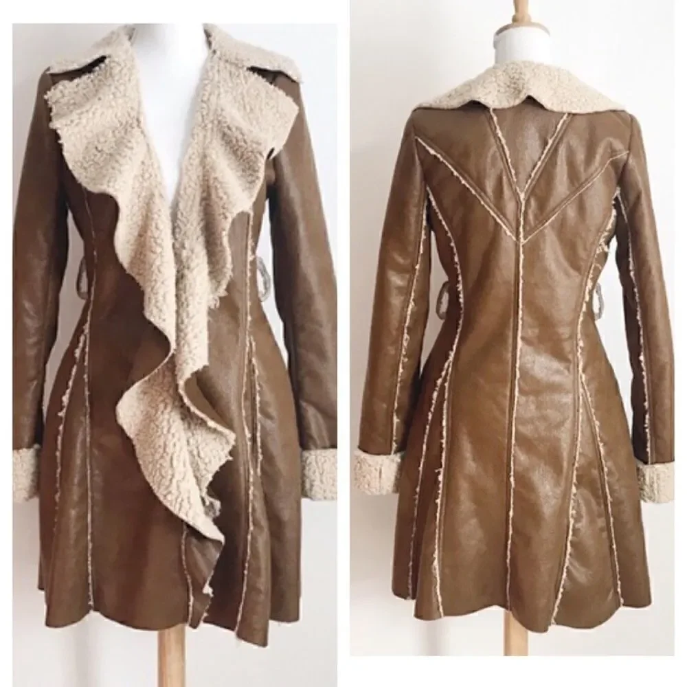 Ryu Anthropologie Faux Leather & Shearling - Picture 8 of 8
